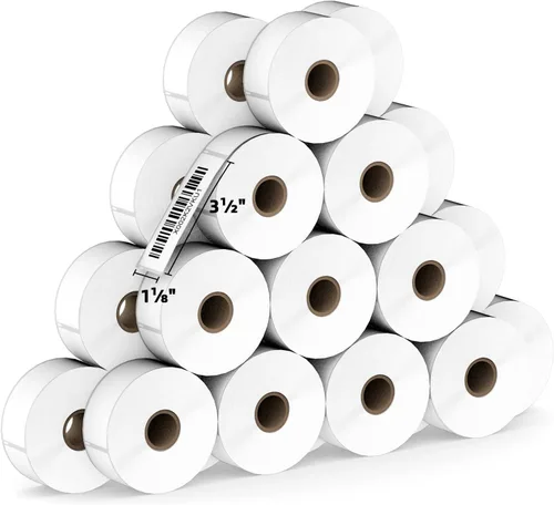 Reemplazo de etiquetas térmicas directas compatibles para Dymo 30252 (1-1/8 pulgadas x 3-1/2 pulgadas), 24 rollos de etiquetas de dirección de