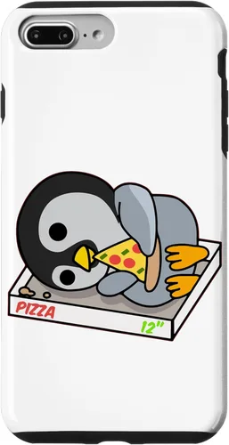 Vista 12 de Cute Lazy Penguin Eating Pizza Funny Pizza Lovers Gift Case for iPhone 17