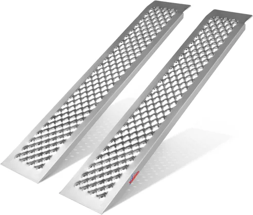 Ruedamann 2 rampas de aluminio de 4 pies x 9 pulgadas más anchas, capacidad