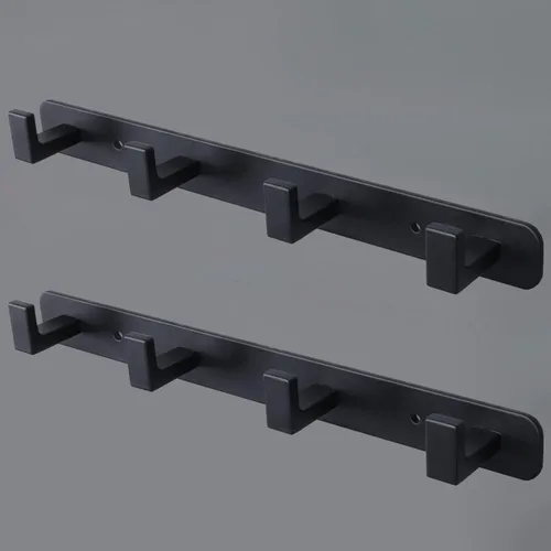 Vista 19 de Perchero, 3 Ganchos Triples de Acero Inoxidable Resistente, Ganchos de Pared Montados en la Pared, Barra de Ganchos Rústica para Ropa/Llaves