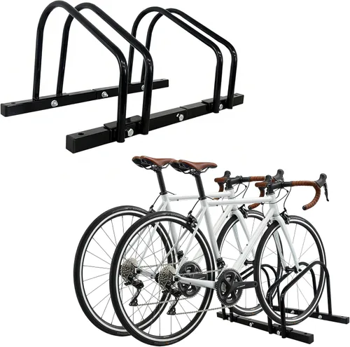 XINYI Soporte de bicicleta para piso, garaje para bicicletas, garaje para interiores y exteriores, soporte de rueda de 22 a 28 pulgadas, ancho