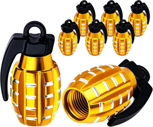 Vista 152 de 4 tapas de válvula de neumático, cubiertas universales de válvula de neumático de aleación de aluminio para automóviles, camiones, SUV, Negro