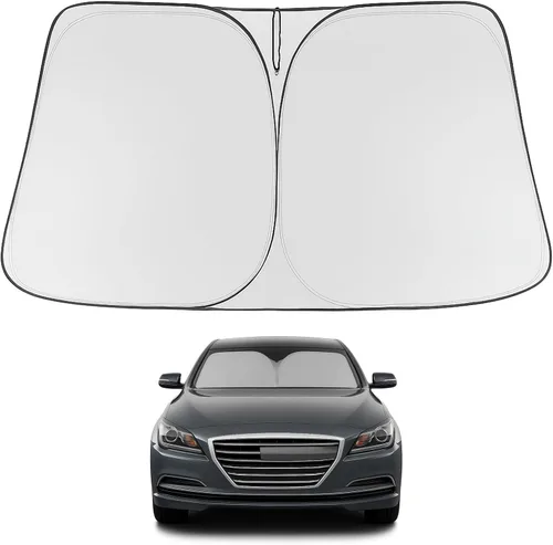 Vista 78 de Proadsy Parasol para parabrisas Rivian R1S 2022-2025 2026 de 4 capas plegable, protector de parasol frontal que bloquea los rayos UV, mantiene