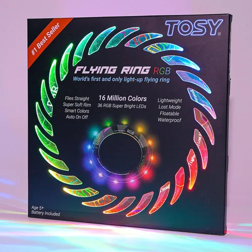 Vista 7 de TOSY Flying Ring - 36 RGB Multicolor or 12 Monocolor LEDs, Super Bright, Lost Mode, Auto Light Up, Easter Basket Stuffers Gift for