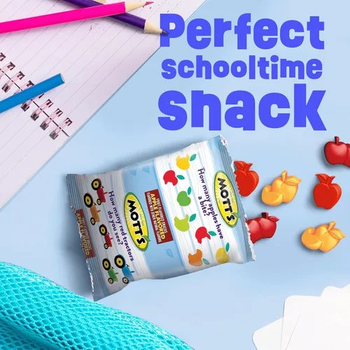 Vista 7 de Mott's Snacks con sabor a frutas, huerto de manzana, sin gluten, 22