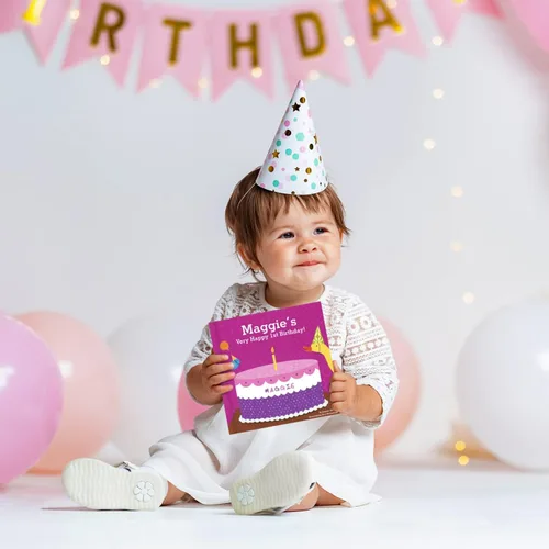 Vista 9 de El primer cumpleaños del bebé para niñas - Historia infantil personalizada - I See Me!
