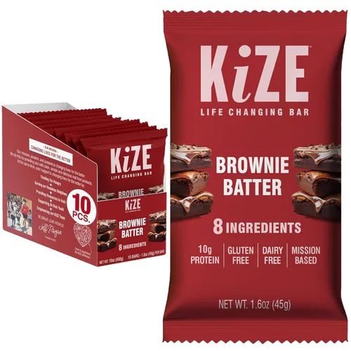 Vista 39 de KiZE Energy Bars - Barras energéticas de reemplazo de comidas con alto contenido de proteínas, a base de mantequilla de almendras, sin gluten, sin