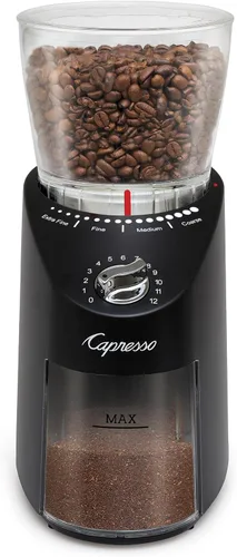 Vista 5 de Capresso Infinity Plus Molinillo de Fresas Cónicas, Negro