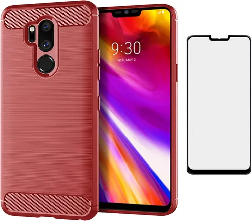 Vista 8 de Asuwish Compatible con LG G7 ThinQ Funda y protector de pantalla de vidrio templado, accesorios de celda, fundas de silicona para LGG7 One G 7 Plus