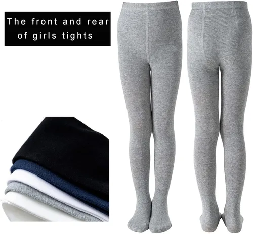 Vista 4 de Jormatt Mallas sin costuras de algodón para niñas de 2 a 8 años