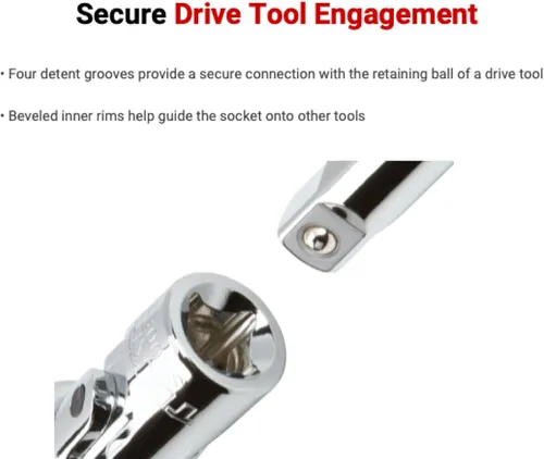 Vista 6 de TEKTON Junta universal de accionamiento de 1/2 pulgada SHA22102