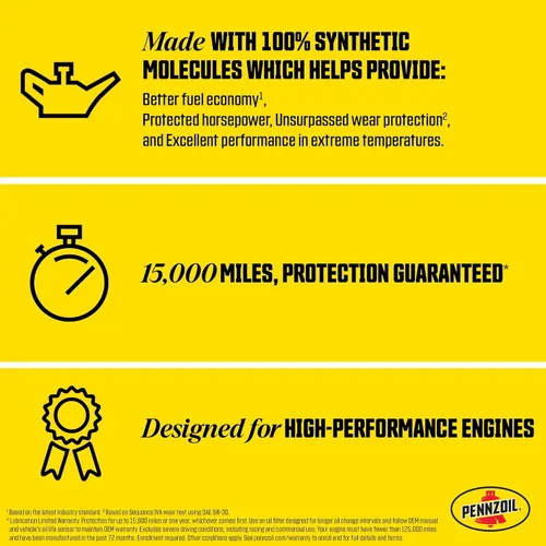 Vista 4 de Pennzoil Platinum Euro L - Aceite de motor sintético completo 5W-30, 1 cuarto de galón