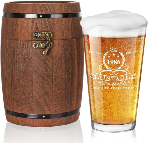 Vista 14 de LIGHTEN LIFE Regalos de 21 cumpleaños para él, 16 onzas, vaso de cerveza 2005 en caja de barril, regalos de vidrio de cerveza de 21 cumpleaños, vaso
