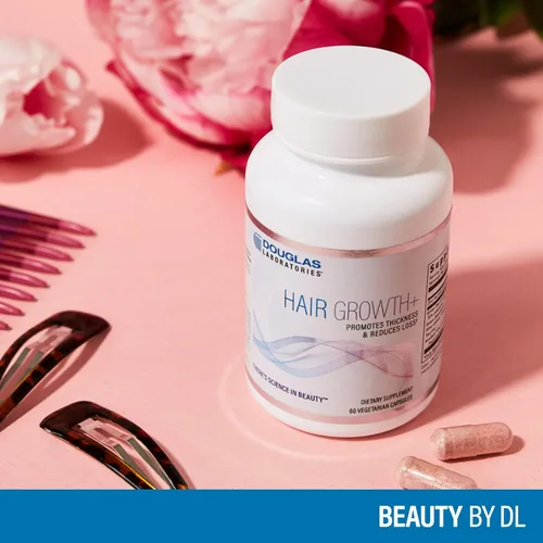 Vista 4 de Douglas Laboratories Crecimiento del cabello+ Promueve el grosor y reduce la pérdida 60 cápsulas vegetarianas