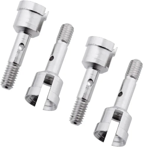 Vista 2 de Hobbypark Adaptador hexagonal de rueda de aluminio de 0.276 in a 0.472 in, eje y tuercas de seguridad para Wltoys A949 A959 A969 A979 K929 RC Car