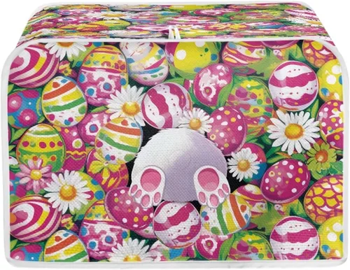 Vista 41 de Cubierta para tostadora con diseño de bandera americana y pájaros florales, protector de tostadora compatible con 2 rebanadas, cubierta protectora