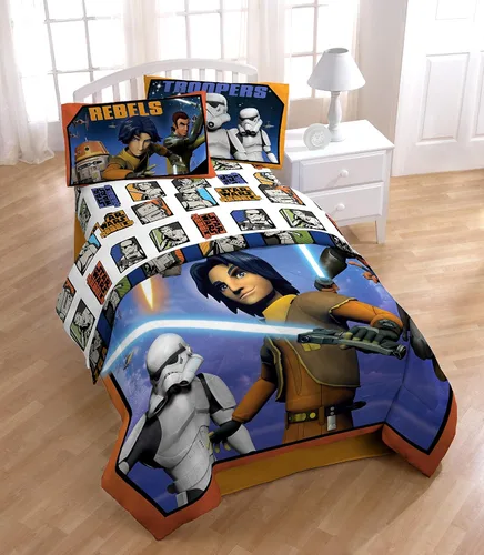 Vista 2 de Star Wars Rebels - Juego de sábanas tamaño individual de 3 piezas