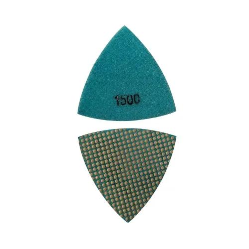 Vista 3 de Almohadillas de pulido triangulares de diamante de 3 "para multiherramientas oscilantes, altura de segmento de 0.118 in, galvanizado, grano 200