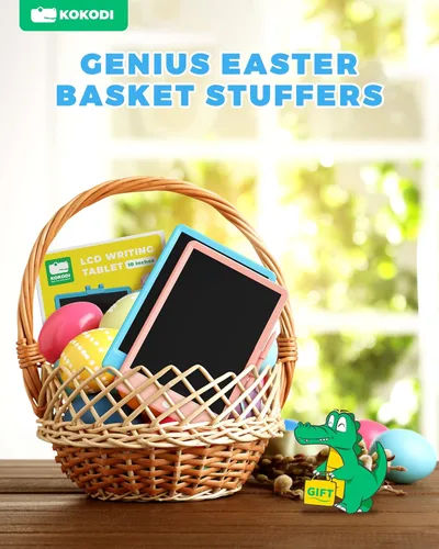Vista 6 de KOKODI Tableta de escritura LCD, 8.5 pulgadas, tableta de dibujo para dibujar, almohadillas de dibujo electrónicas reutilizables borrables, juguete