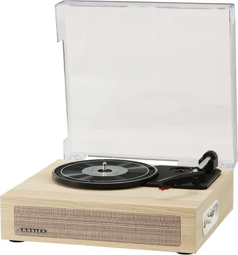 Vista 8 de Tocadiscos Crosley CR6042A-NA Scout de 3 velocidades con Bluetooth y bocinas integradas, color natural