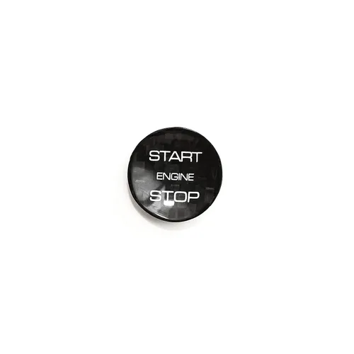 Vista 2 de Adhesivo negro para interruptor de arranque de encendido para Land Rover Discovery Sport para Range Rover Evoque Velar Start Stop Cubierta del botón
