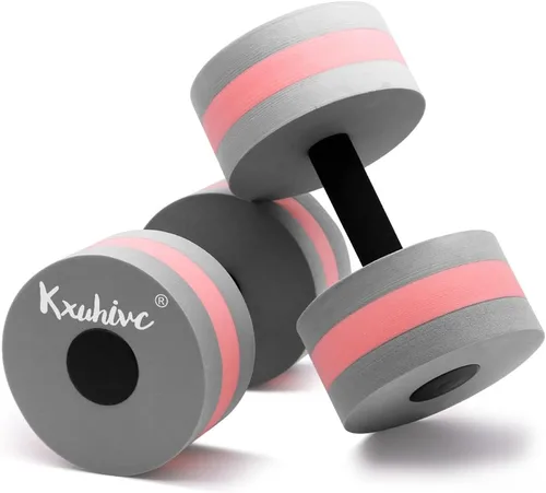 Mancuernas de agua para ejercicio acuático, ejercicios aeróbicos acuáticos, 2 mancuernas de espuma para hombres y mujeres, herramienta de fitness