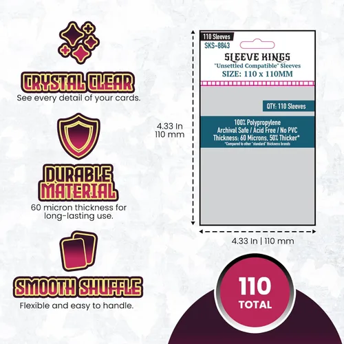 Vista 29 de Mangas cuadradas medianas (2.559 x 2.559 in) paquete de 110, 60 micras