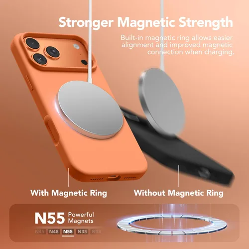 Vista 879 de GONEZ Funda magnética para iPhone 14, compatible con Magsafe, con protector de pantalla + protector de cámara, forro de microfibra antiarañazos