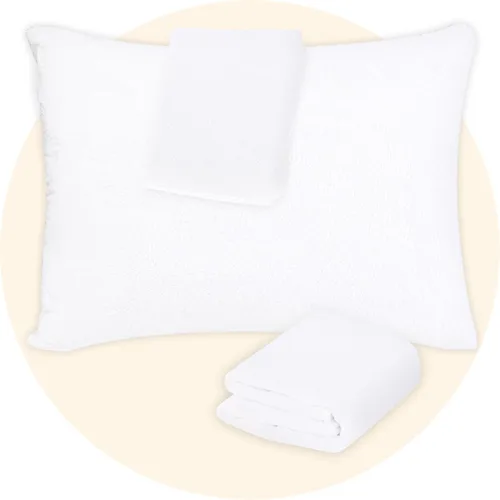 Vista 11 de Safe and Sound Protector de almohada impermeable con cremallera, funda de almohada suave y transpirable de microfibra tamaño estándar, funda