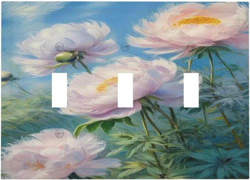 Vista 19 de Cubiertas Decorativas de Arte para Interruptores de Luz de Hojas de Otoño Placa de Pared de Palanca Individual Cubierta Decorativa para Interruptor