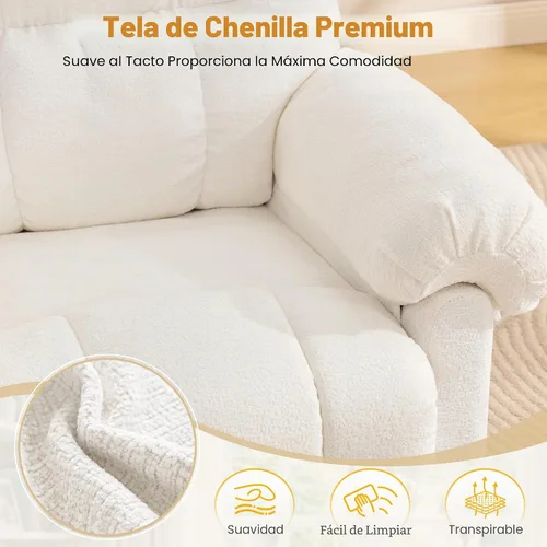 Vista 6 de Korser Silla reclinable giratoria de 360°, mecedora con masaje y calor, reclinables pequeños para espacios pequeños, silla reclinable manual