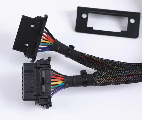 Vista 6 de Cable divisor OBD2 Y bajo el salpicadero OBDII 1 macho a 2 hembras divisor de 20awg de alambre grueso