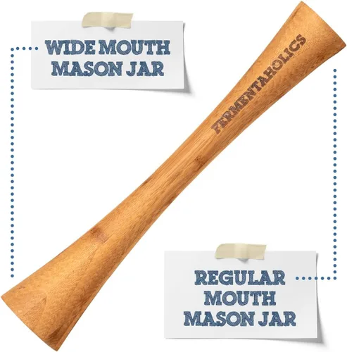 Vista 6 de Kit de fermentación de tarros Mason Kit de decapado de fermentación de frasco de boca ancha Incluye 4 tapas de fermentación, 4 pesos de vidrio