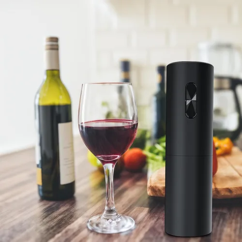 Vista 6 de Abrebotellas de vino, kit de abridor de botellas de vino con cortador de aluminio, funciona con pilas, adecuado para viajes, reuniones, fiestas