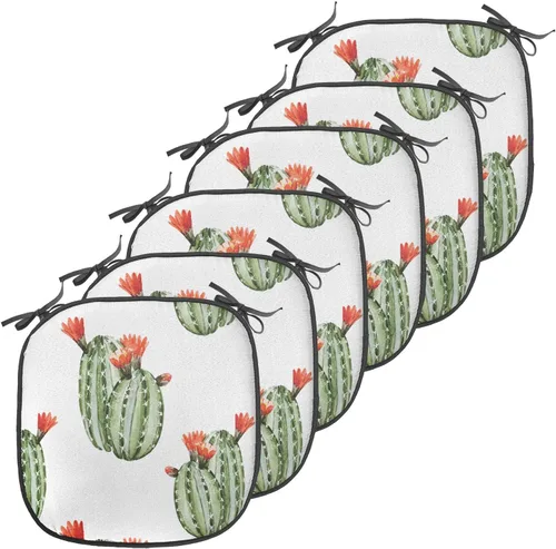 Vista 38 de Ambesonne Grunge Chair Seating Cushion, Retro Striped Background Pineapple Vintage Hippie Graphic, Anti-Slip Seat Padding for Kitchen & Patio