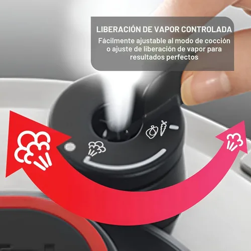 Vista 7 de Olla a presión eléctrica T-Fal 12 en 1, multifuncional programable con 25 programas integrados inteligentes, olla de cerámica antiadherente