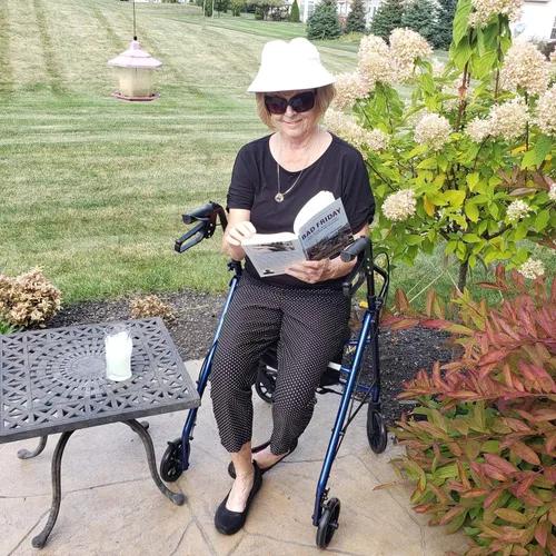 Vista 8 de Probasics Rodillo de aluminio junior con ruedas de 6 pulgadas, capacidad de peso de 250 libras, color azul