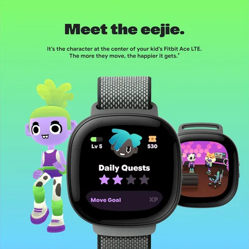 Vista 9 de Fitbit Google Ace LTE - Reloj inteligente para niños con llamadas, mensajes, GPS y juegos basados en actividades, se requiere plan de datos Ace Pass