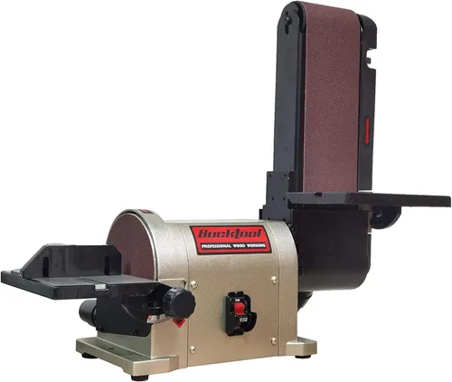 BUCKTOOL lijadora de disco, de mesa, con motor de transmisión directa de 3/4 hp y base portátil