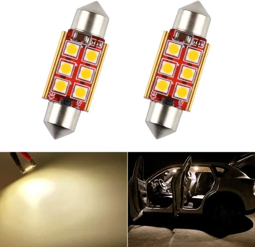Vista 8 de 1797 Bombilla LED de 1.220 in DE3175 DE3021 DE3022 de 1.220 in, luz blanca cálida 3030 SMD para coche, placa de matrícula, cajuela, luces