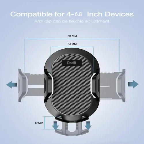 Vista 5 de Soporte para teléfono celular, soporte de fricción para puf, 2 en 1 y soporte de ventilación de aire, para iPhone, Android y otros teléfonos