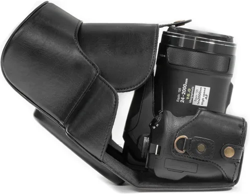 Vista 3 de MegaGear Ever Ready - Funda protectora de piel para cámara Nikon COOLPIX P900, Nikon COOLPIX P900S (MG532)