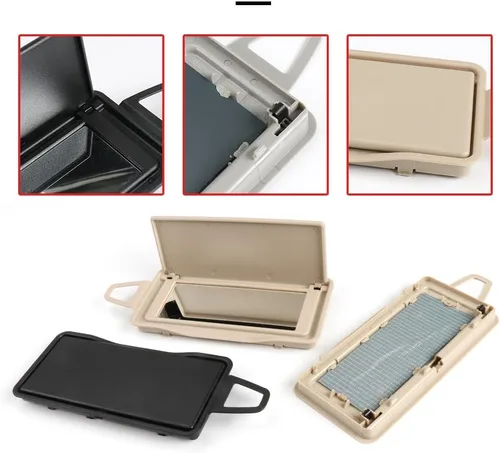Vista 6 de Espejo de repuesto para visera solar iluminado/espejo de maquillaje compatible con Mercedes E CLS para Benz W212 W218 Auto Accessories 2128108100