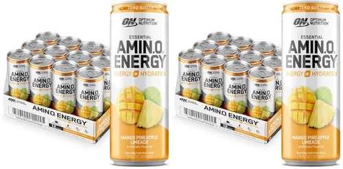 Vista 22 de Optimum Nutrition Amino Energy - Bebida de hidratación espumosa, electrolitos, cafeína, aminoácidos, BCAAs, sin azúcar, explosión de bayas, 12 onzas