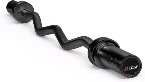 Vista 11 de CAP Barbell 47-Inch Olympic EZ Curl Bar for 2-Inch Weight Plates Multiple Options