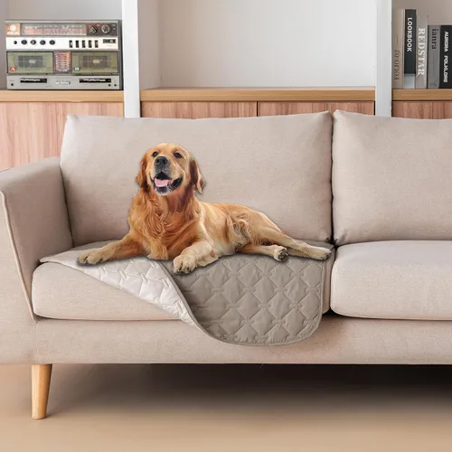 Vista 102 de gogobunny Funda de cama 100 % impermeable de doble cara para perro, manta para mascotas, sofá, protector de muebles para niños, perros y gatos, Azul