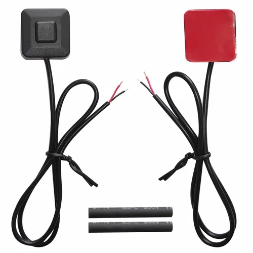 Vista 7 de Interruptor de botón momentáneo de 12 V y 24 V, cable precableado de 0,5 m y cinta de doble cara para una fácil instalación