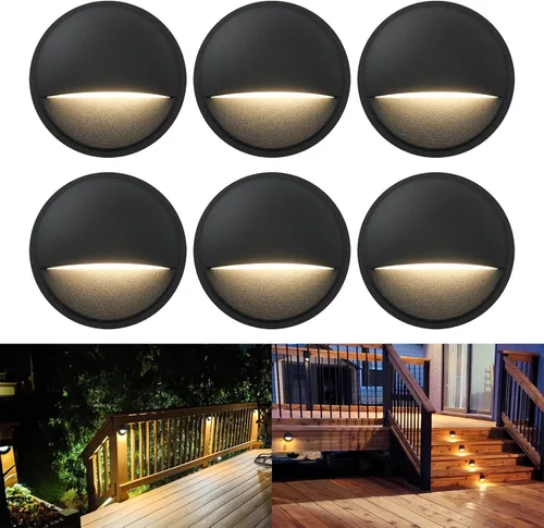 Vista 8 de GKOLED Luces de Poste de Cubierta de Bajo Voltaje, Accesorio de Iluminación LED para Paisajismo de Escalones de Escalera y Cerca, Luz de Aluminio