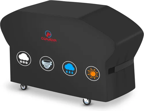 Vista 10 de Comnova - Cubierta de parrilla para parrilla Blackstone de 22 pulgadas y 17 pulgadas con capucha y soporte, cubierta de parrilla plana 600D