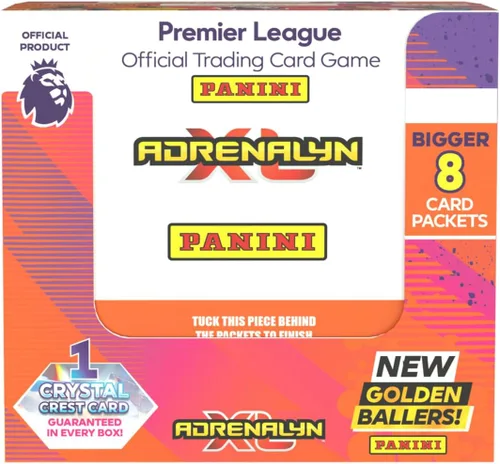Vista 2 de Panini Caja de tarjetas coleccionables Adrenalyn XL de la Premier League 2024-25 (50 paquetes cada uno)